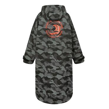 REGATTA MENS CHANGING ROBE GREY/BLACK CAMO S/M