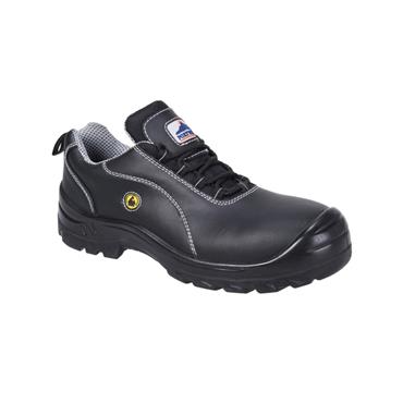 PORTWEST FC02 LEATHER SAFETY SHOE S8 42R BLACK ESD