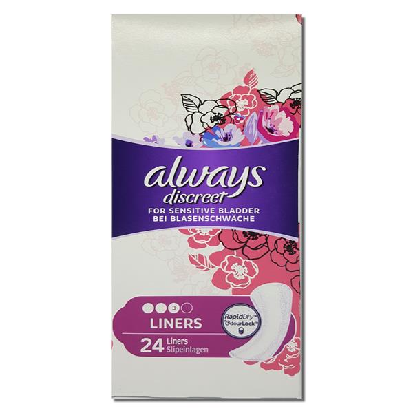 Always Discreet Liners 24S Dowlings Pharmacy