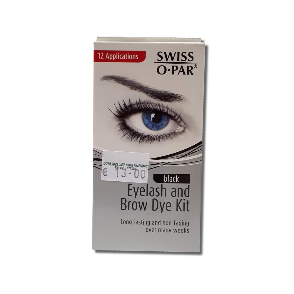 Swiss O Par Eyelash & Brow Dye Kit Black Dowlings Pharmacy
