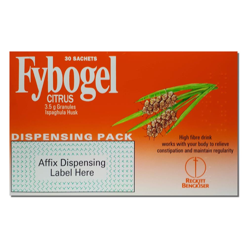 Fybogel (ispaghula husk) Citrus 30 Pack Dowlings Pharmacy for all