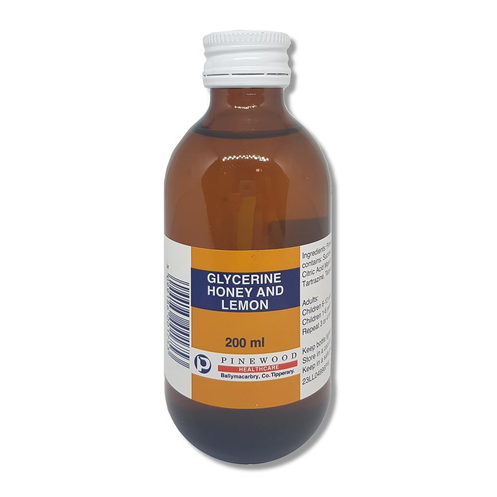 Pinewood Glycerine Honey N Lemon Syrup 200Ml Dowlings Pharmacy for