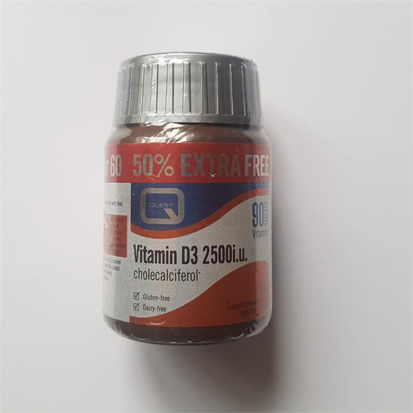 Quest Vitamin D3 2500iu 90 Tablets Dowlings Pharmacy