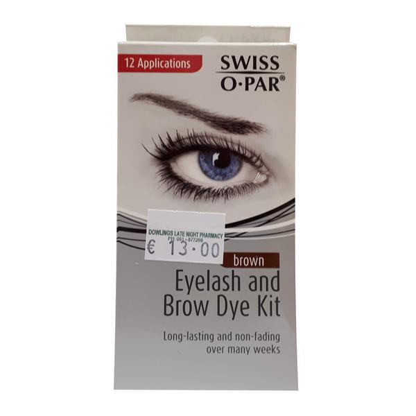 Swiss O Par Eyelash & Brow Dye Kit Brown Dowlings Pharmacy