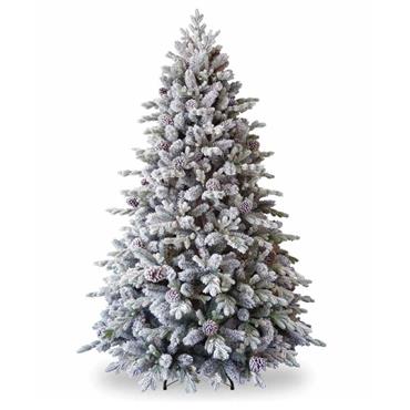 Christmas Tree Snowy/Frosted Dorchester Pine Slim 7.5Ft