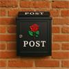 Postzone Red Rose Diecast Post Box