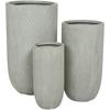Fibre Clay Fender Set of 3 Large Planters - Light Grey