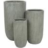 Fibre Clay Fender Set of 3 Large Planters - Dark Grey	