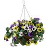 Hanging Basket Regal Artificial Pansy Pourri 