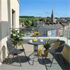 Euroactive Balcony Set Rattan Effect 2 Seater Black