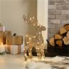 Led Lit Battery Operated Champagne Gold Reindeer - 55Cm