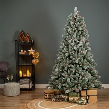 Everlands Frosted Windham Spruce Tree - 7ft