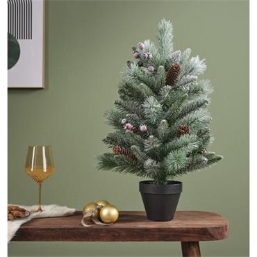 Everlands Frosted Windham Spruce Mini Tree - 3ft	