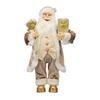 Festive Standing Cream & Gold Santa - 60cm