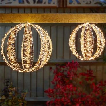 Three Kings Gold Twist Globe - 40cm