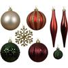 Decoris Red, Green and Gold Shatterproof Bauble Mix - Pack of 46