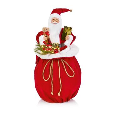 Premier Battery Operated LED Lit Musical Santa Sitting in Giftbag - 65cm