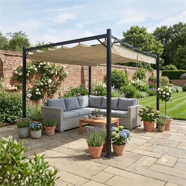 Pergola with Retractable Roof 3m x 4m