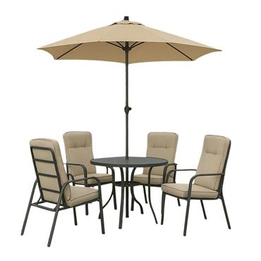 Verona 4 Seater Round Cushioned Set