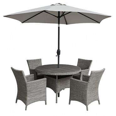 Kaemingk Parma Round Dining Set 4 Seater