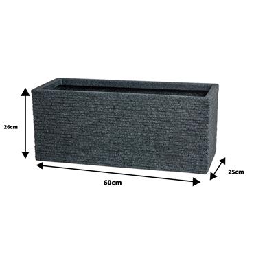 Strata Planter Trough Slate Anthracite