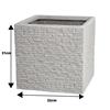 Strata Planter Square Slate Light Grey 32cm