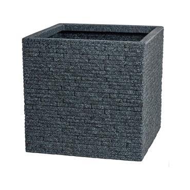 Strata Planter Square Slate Anthracite 32cm
