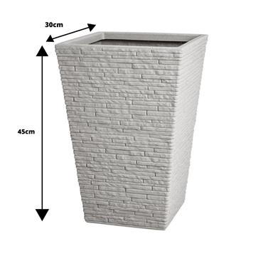 Strata Planter Tapered Slate Light Grey