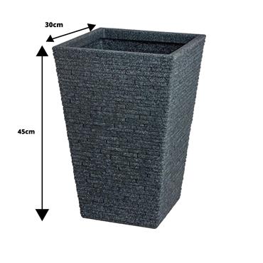 Strata Planter Tapered Slate Anthracite