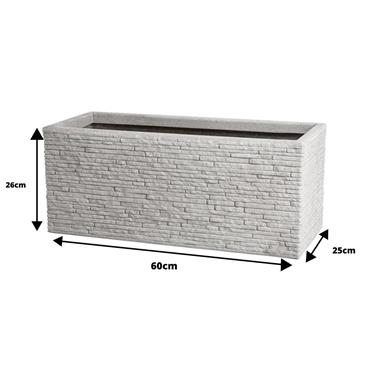 Strata Planter Trough Slate Light Grey