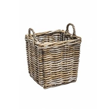 Sirocco Natural Wicker Log Basket Square Large