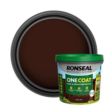 RONSEAL ONECOAT - SHED &FENCE  DARK OAK 5L