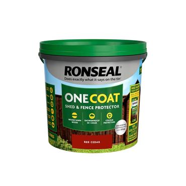 RONSEAL ONECOAT - SHED & FENCE  RED CEDAR 5L