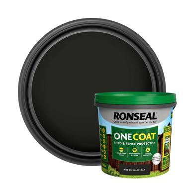 RONSEAL ONECOAT - SHED & FENCE  TUDOR BLACK 5L