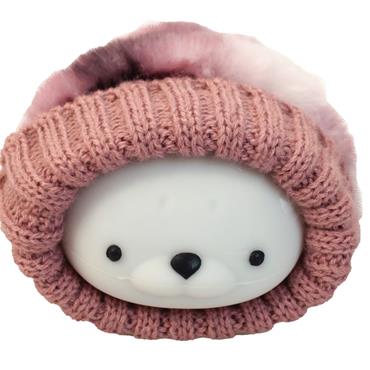 HOT WATER BOTTLE - & COVER SILICON SEAL PINK