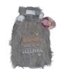 Brandwell HOT WATER BOTTLE - LUREX PLUSH SLOGAN GREY