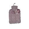 Brandwell HOT WATER BOTTLE - LUREX PLUSH SLOGAN PINK