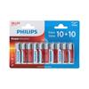 Philips Battery LR6/AA 10+10pk