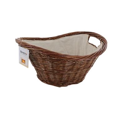 Sirocco Oval Willow Basket with Canvas Liner