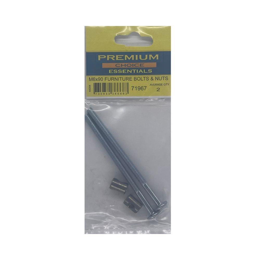 Premium Choice Furniture Bolts & Nuts M6 x 90mm Topline Murtaghs
