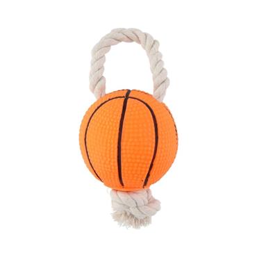 Pet Comfort Dog Toy Basketball with Rope