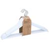 Alpina Clothes Hanger Wooden White 5pc