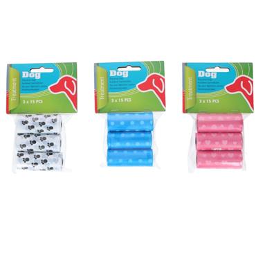 Dog Poop Bags 3x15pcs 3as