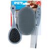 Pet Treatment Pet Hair Remover Brush & Comb Set 3pc