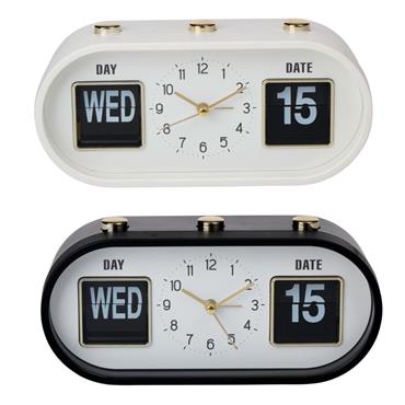 Arti Casa Clock flip calendar 2 Assorted Black & White 