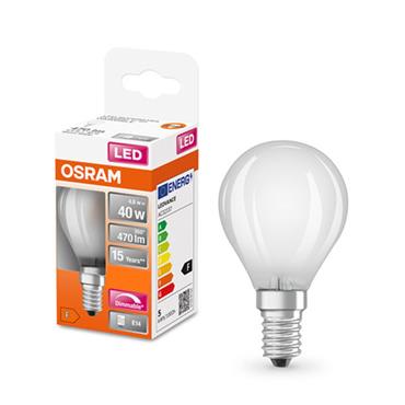 Osram E14 LED dimmable matte filament ball bulb 4.8W (40W) LOS00172