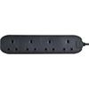 Masterplug Extension Lead Black 4 Gang 13A 2M