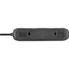 Masterplug Extension Lead Black 4 Gang 13A 2M