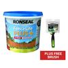 Ronseal Fencelife Plus 5L with Free Fence Life Brush