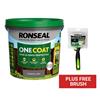 Ronseal One Coat 12L with Free Fence Life Brush